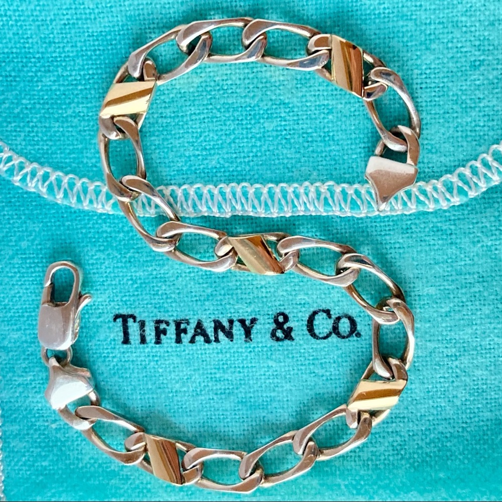 Classic Tiffany & Co Sterling Silver 18k Gold Bracelet